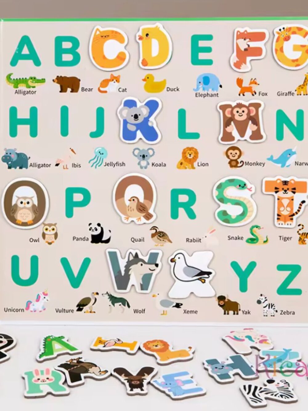 Magnetic Alphabet & Math Set, 53pc Montessori Learning Toy - Picture 14 of 16